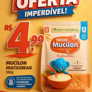 Cereal Infantil Multicereais Mucilon Pacote 180g