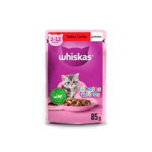 RAÇAO WHISKAS CARNE AO MOLHO UNIDADE 85G